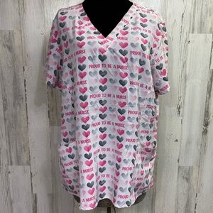 Maven Printed Scrub Top‎